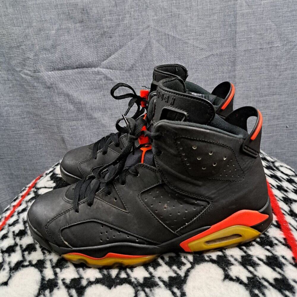 %Nike Air Jordan 6 Retro Men's Size 11 Black Infrared 2014 / AJ24